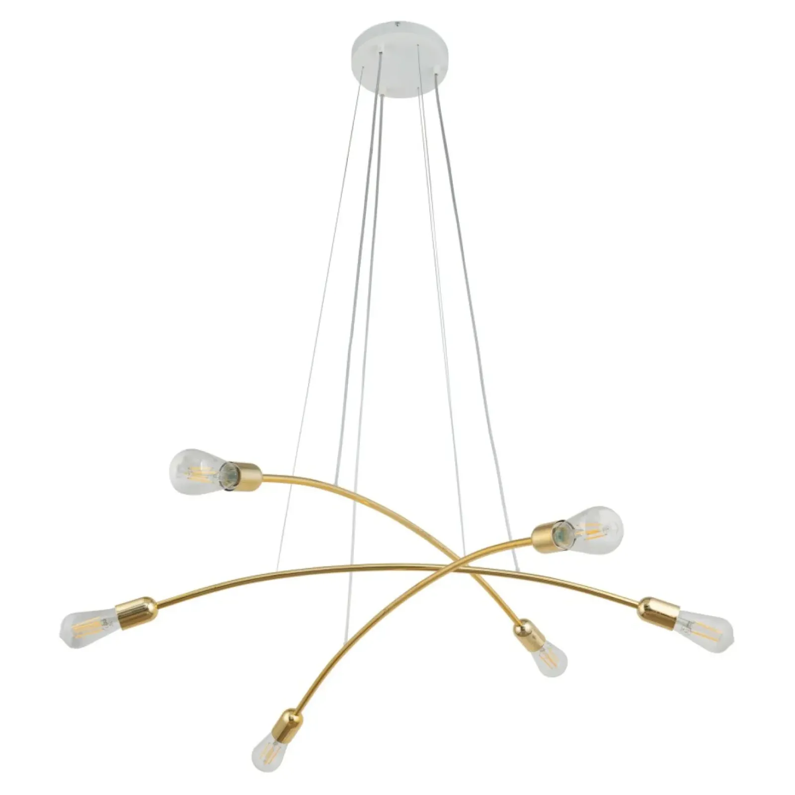 Sklep Kaja Minimalistyczna, złota lampa wisząca bez kloszy TK 5621 z serii HELIX złoty Flash Sale