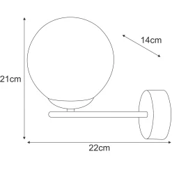 Sklep Kaja Minimalistyczny kinkiet z grafitowym kloszem K-5307 z serii GAMMA* Kinkiety Tradycyjne|Kinkiety Ze Szklanym Kloszem