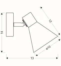 Sklep Kaja Minimalistyczny reflektor ścienny 21-70968 LESS | Kaja Oświetlenie* Kinkiety Tradycyjne