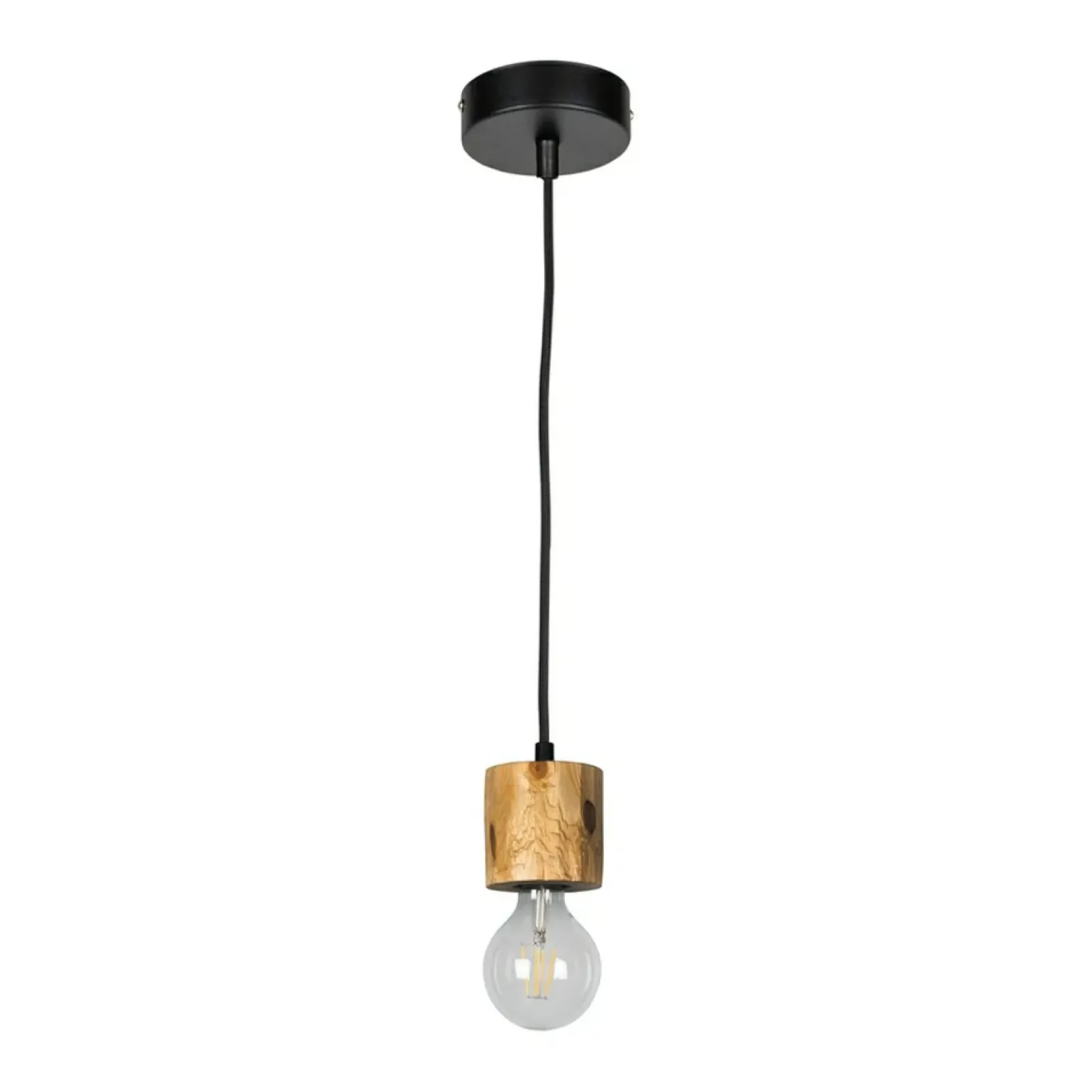 Sklep Kaja Minimalistyczny zwis z drewnem, bez klosza 71689104 PINO | Kaja Cheap