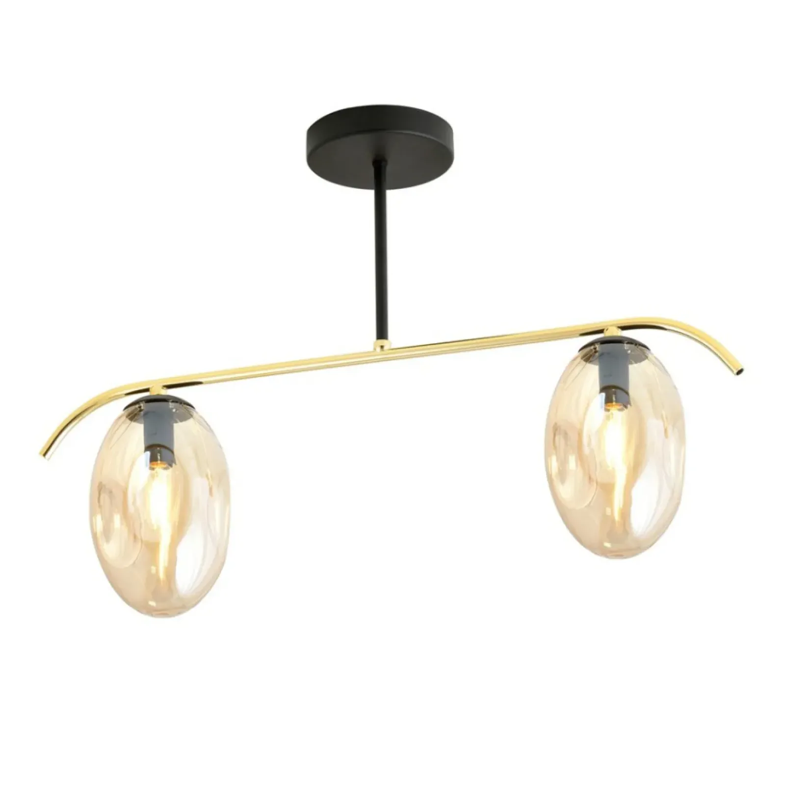 Sklep Kaja Miodowa lampa sufitowa z dwoma kloszami 1281/2 z serii FINES | Kaja Best