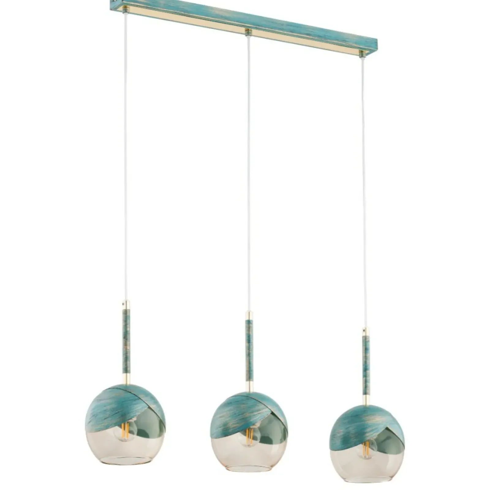 Sklep Kaja Miętowa lampa wisząca na listwie, na 3 żarówki AL 62408 z serii PRADA Flash Sale