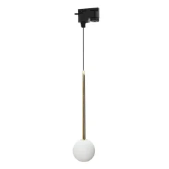 Sklep Kaja Mleczna kula na zwisie, lampa do szyny ZM 9060BK SZ.JEDNOOBWODOWA* Szynoprzewody Natynkowe