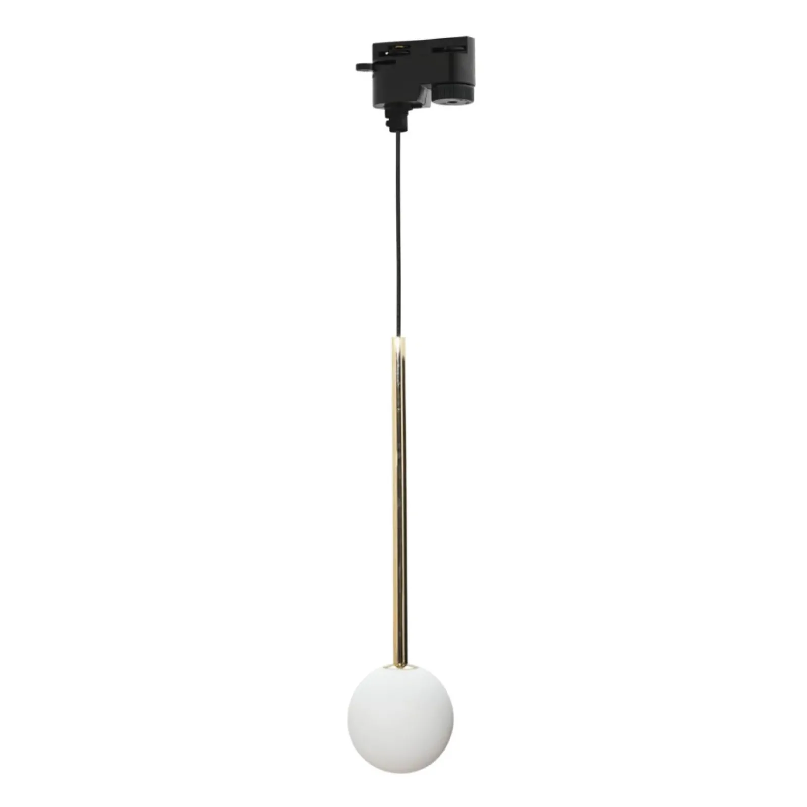 Sklep Kaja Mleczna kula na zwisie, lampa do szyny ZM 9060BK SZ.JEDNOOBWODOWA* Szynoprzewody Natynkowe