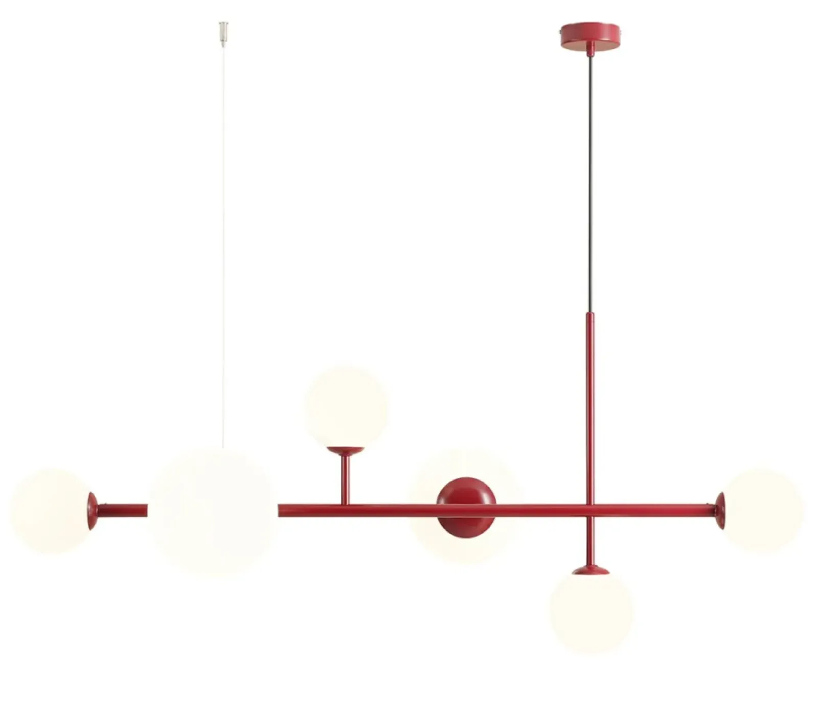 Sklep Kaja Modernistyczna, czerwona lampa nad wyspę 1092K15 z serii DIONE | Kaja Zadzwońporabattel.783200183(8-16)/mailsklep@kaja.com.pl Clearance