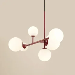 Sklep Kaja Modernistyczna, czerwona lampa nad wyspę 1092K15 z serii DIONE | Kaja Zadzwońporabattel.783200183(8-16)/mailsklep@kaja.com.pl Clearance