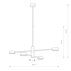 Sklep Kaja Modernistyczna lampa sufitowa, idealna do salonu 7945 | Kaja czarny Cheap
