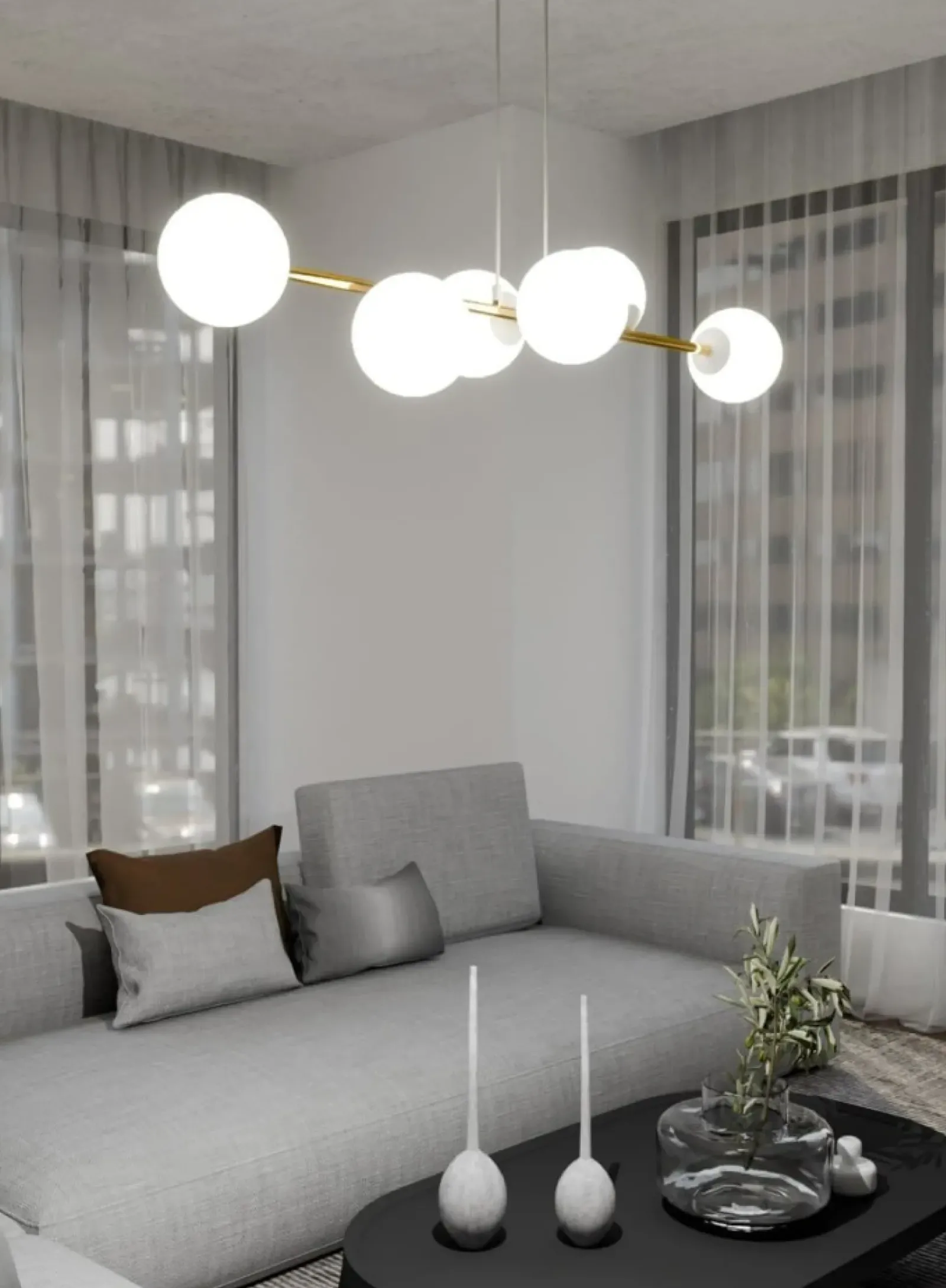 Sklep Kaja Modernistyczna lampa wisząca nad stół 1242/6 z serii GRAVITY | Kaja Hot