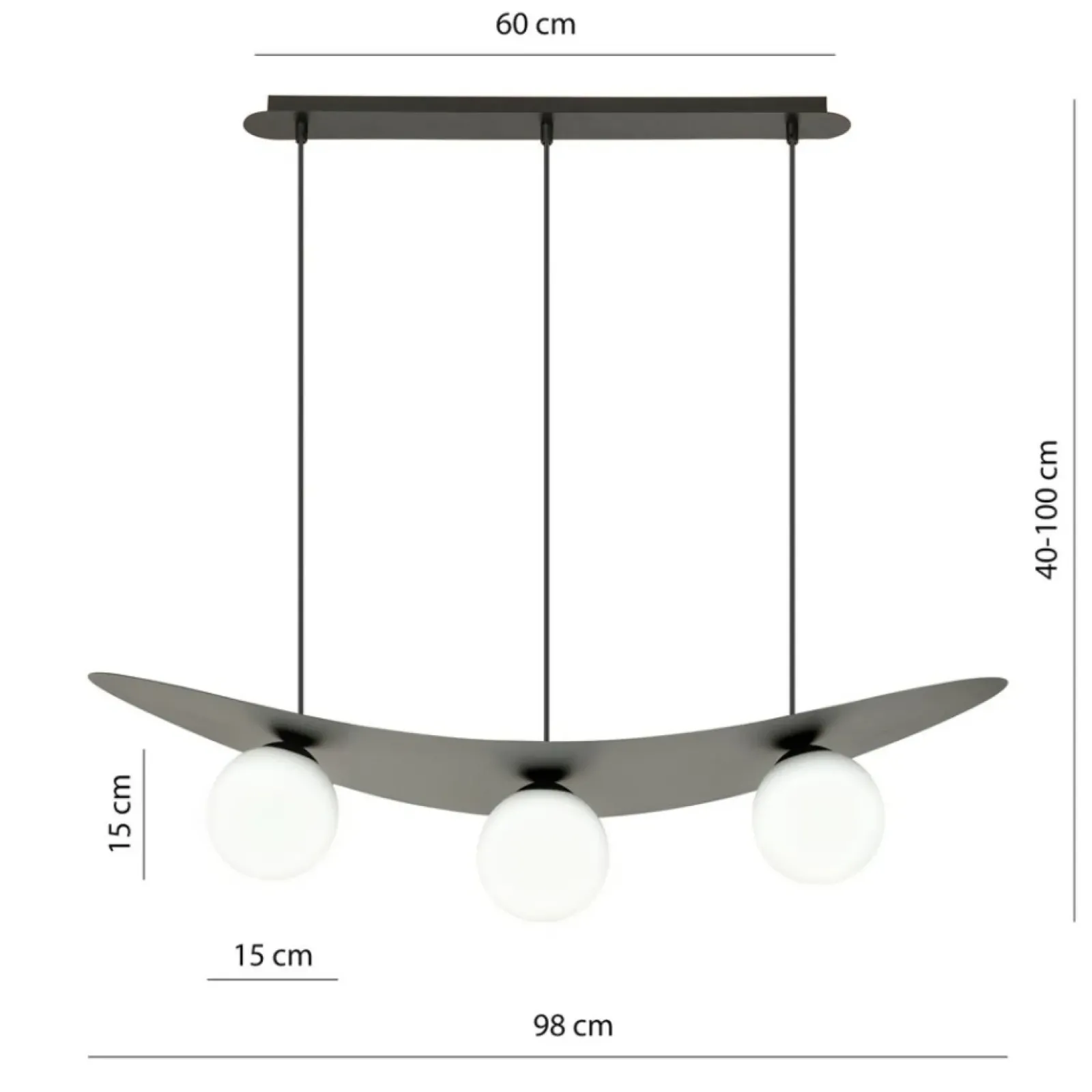 Sklep Kaja Modernistyczna lampa wisząca z białymi kloszami 1301/3 z serii AURA Store