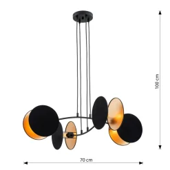 Sklep Kaja Modernistyczna lampa wisząca do salonu 1325/4 MOTIF | Kaja Oświetlenie New
