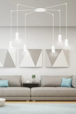 Sklep Kaja Modernistyczna lampa wisząca w kolorze bieli 525/6 | Kaja Oświetlenie biały Shop