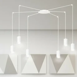 Sklep Kaja Modernistyczna lampa wisząca w kolorze bieli 525/6 | Kaja Oświetlenie biały Shop
