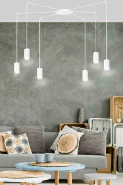 Sklep Kaja Modernistyczna lampa wisząca w kolorze bieli 525/6 | Kaja Oświetlenie biały Shop