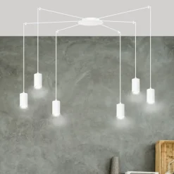 Sklep Kaja Modernistyczna lampa wisząca w kolorze bieli 525/6 | Kaja Oświetlenie biały Shop