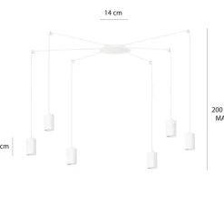 Sklep Kaja Modernistyczna lampa wisząca w kolorze bieli 525/6 | Kaja Oświetlenie biały Shop