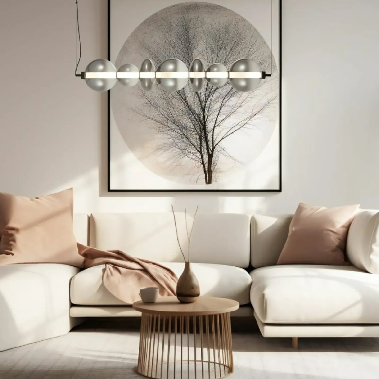Sklep Kaja Modernistyczna lampa wisząca, świecące kamienie ML0348 DAPHNE | Kaja Best