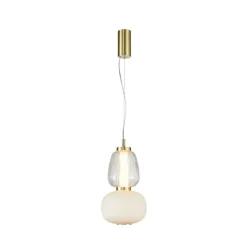 Sklep Kaja Modernistyczny zwis LED z dwoma kloszami PND-98374-18W-GD ERIS | Kaja New