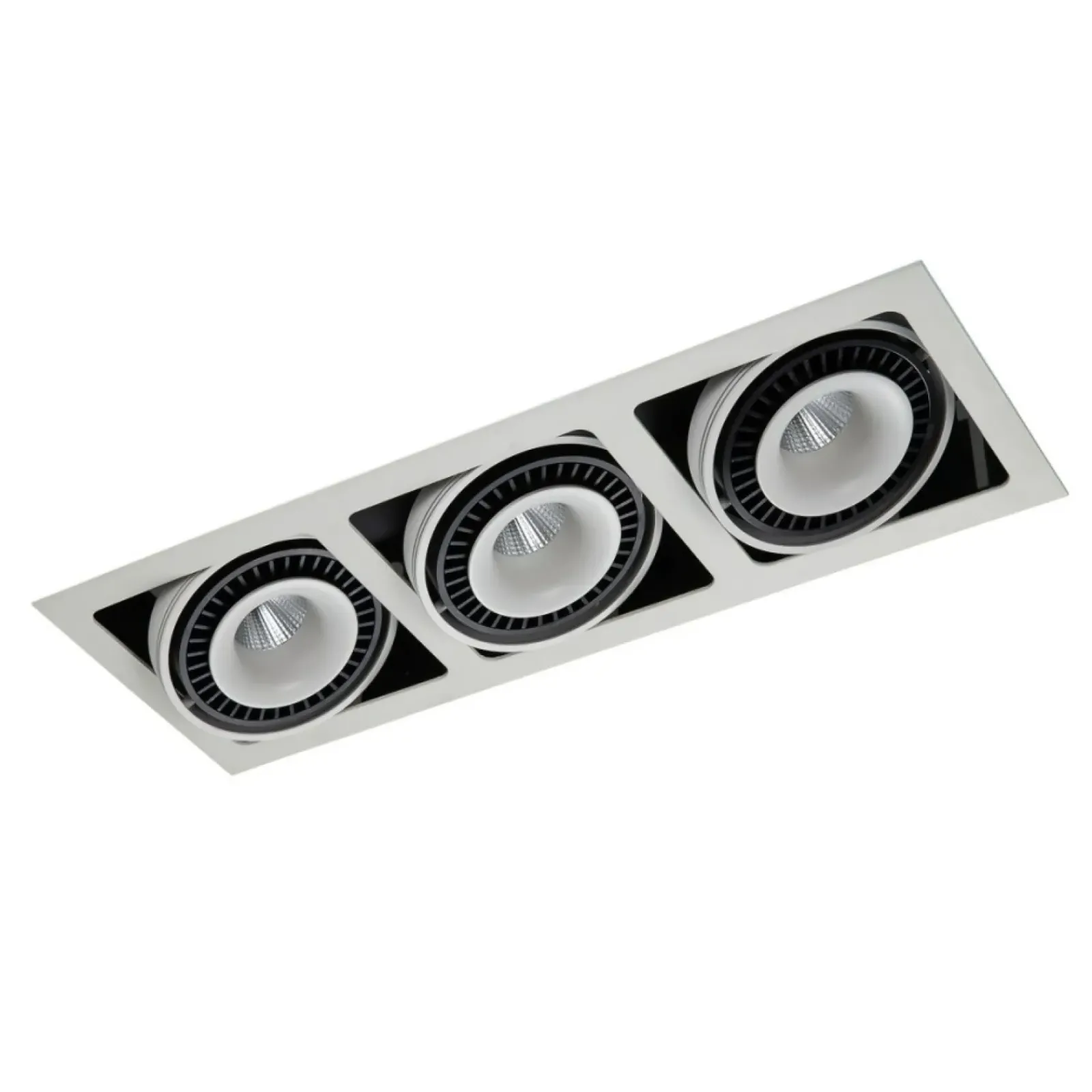 Sklep Kaja Moduł podtynkowy z 3 oczkami GL7116-3/54W WH+BL ALESSO | Kaja* Lampy Led|Oprawy Podtynkowe