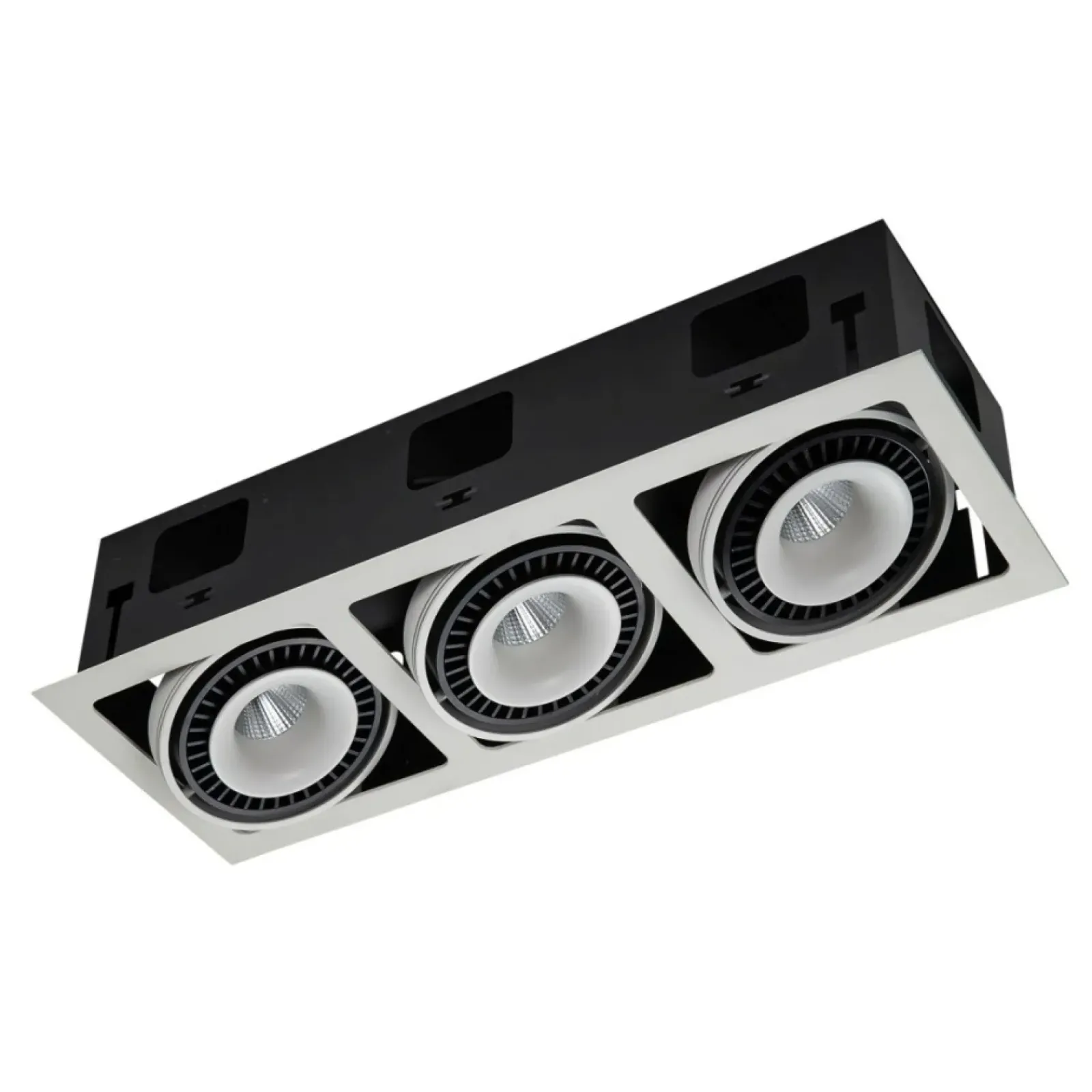 Sklep Kaja Moduł podtynkowy z 3 oczkami GL7116-3/54W WH+BL ALESSO | Kaja* Lampy Led|Oprawy Podtynkowe