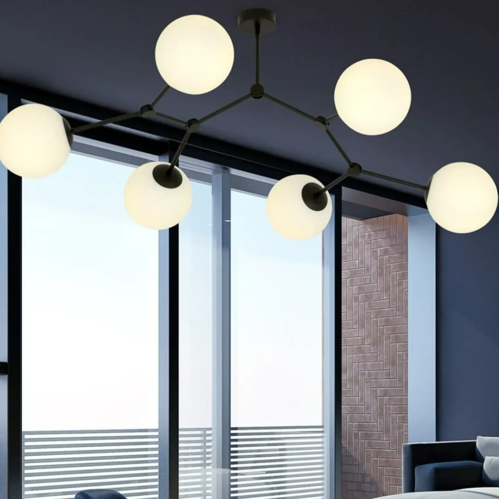 Sklep Kaja Molekularna, duża lampa sufitowa do salonu 1133/6 SPACE | Kaja Outlet