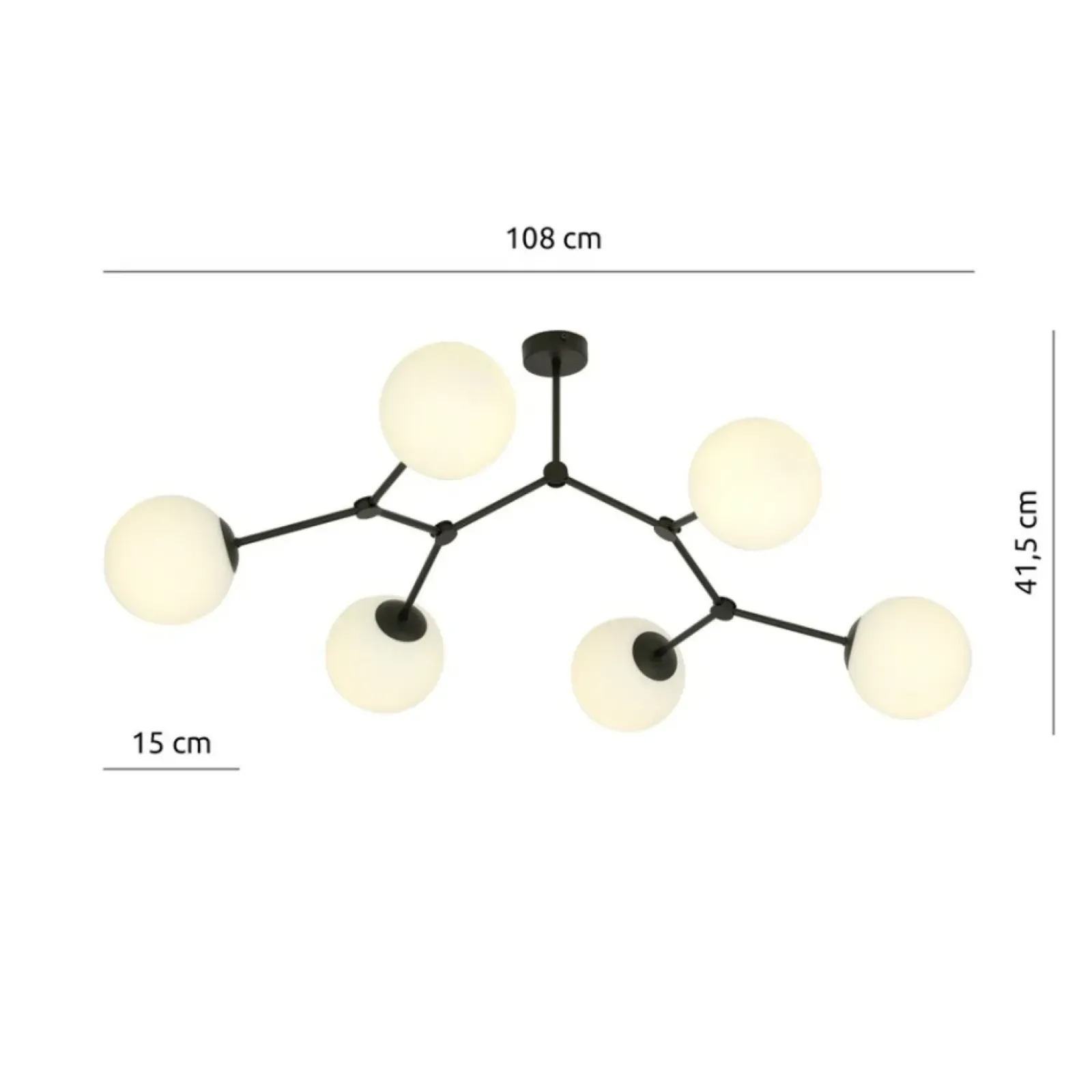 Sklep Kaja Molekularna, duża lampa sufitowa do salonu 1133/6 SPACE | Kaja Outlet