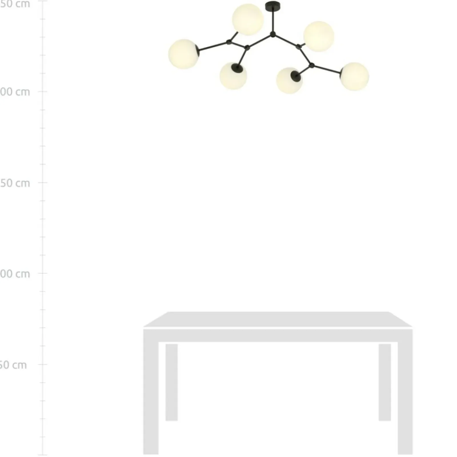 Sklep Kaja Molekularna, duża lampa sufitowa do salonu 1133/6 SPACE | Kaja Outlet