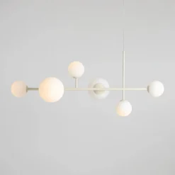 Sklep Kaja Molekularna, kremowa, szeroka lampa nad stół 1092K9 DIONE | Kaja Zadzwońporabattel.783200183(8-16)/mailsklep@kaja.com.pl Online