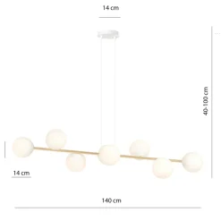 Sklep Kaja Molekularna lampa wisząca do jadalni, nad stół 1242/8 z serii GRAVITY New