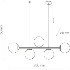 Sklep Kaja Molekularna lampa wisząca nad stół TK 6219 CELESTE | Kaja Oświetlenie Outlet