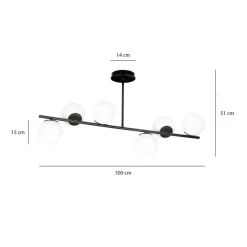 Sklep Kaja Molekularna, prosta lampa sufitowa z kloszami 1020/6 BIOR | Kaja Cheap