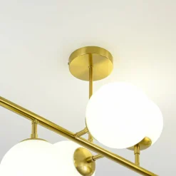 Sklep Kaja Molekularna, złota lampa nad stół LP-002/8P DORADO | Kaja Oświetlenie Flash Sale