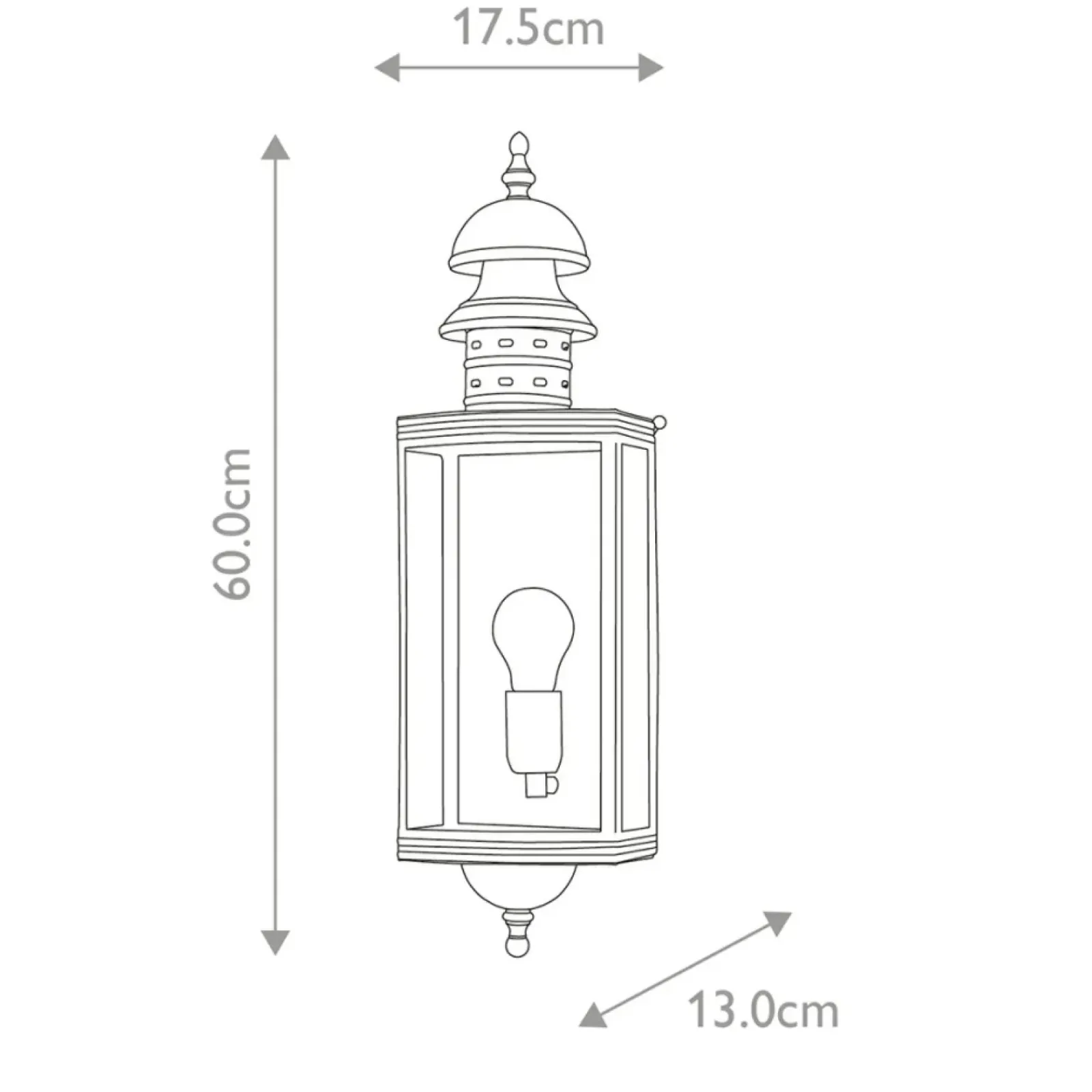 Sklep Kaja Mosiężna lampa elewacyjna DOWNING-STREET z serii DOWNING STREET* Kinkiety Ogrodowe