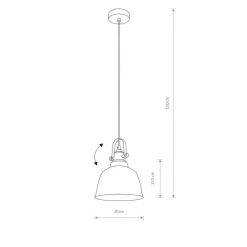 Sklep Kaja Mosiężna lampa wisząca, z kloszem 9153 | Kaja Oświetlenie złoty Sale