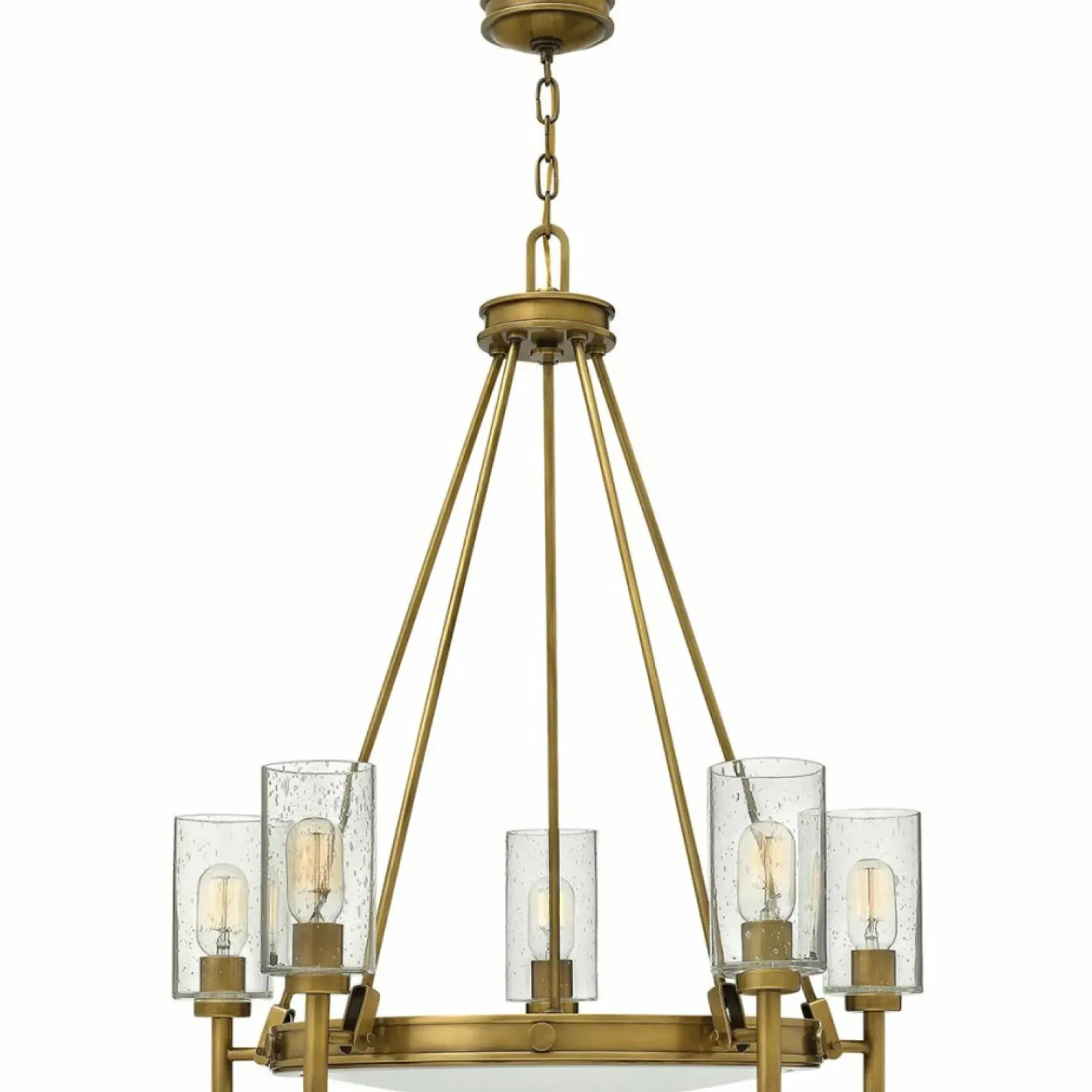 Sklep Kaja Mosiężna lampa wisząca ze szkłem HK-COLLIER5 z serii COLLIER* Randole Tradycyjne