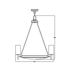 Sklep Kaja Mosiężna lampa wisząca ze szkłem HK-COLLIER5 z serii COLLIER* Randole Tradycyjne