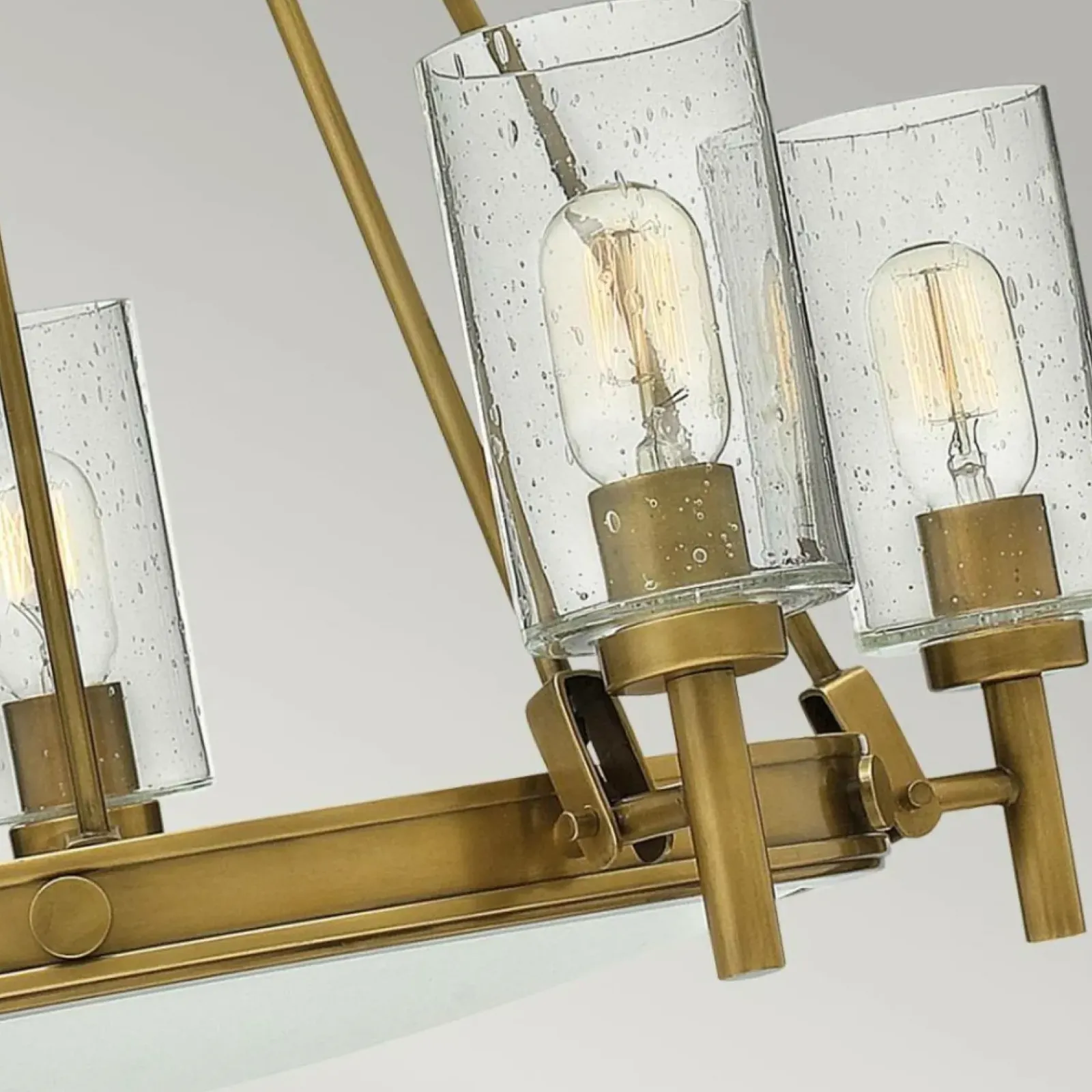 Sklep Kaja Mosiężna lampa wisząca ze szkłem HK-COLLIER5 z serii COLLIER* Randole Tradycyjne