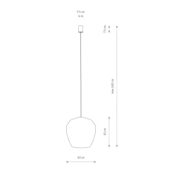 Sklep Kaja Naturalna lampa wisząca do sypialni 11163 HAITI | Kaja Oświetlenie Clearance