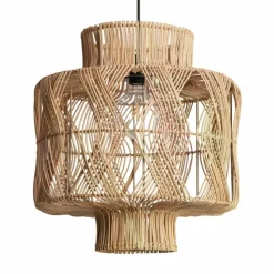 Sklep Kaja Naturalna lampa z plecionym abażurem ABR-LW23-BH-E27 BOHO | Kaja brązowy Fashion