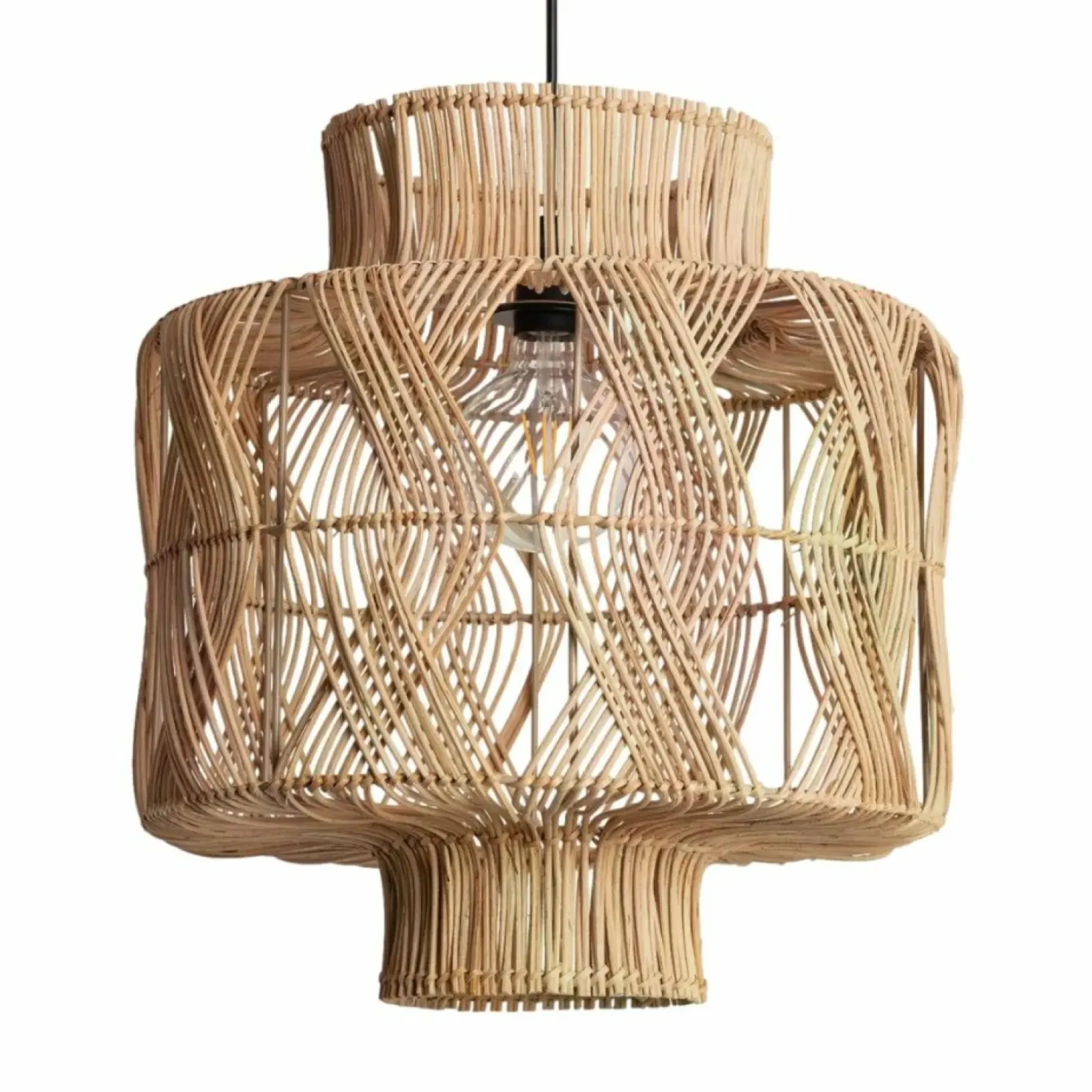 Sklep Kaja Naturalna lampa z plecionym abażurem ABR-LW23-BH-E27 BOHO | Kaja brązowy Fashion