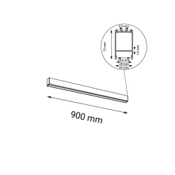 Sklep Kaja Natynkowa, ledowa listwa plafon 90cm 4000K ANT 8658 NUMATA | Kaja* Plafony Nowoczesne|Lampy Led
