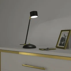 Sklep Kaja Niebanalna lampa biurkowa, czarno-złota MLP7764 z serii ARENA | Kaja Oświetlenie* Lampki Biurkowe
