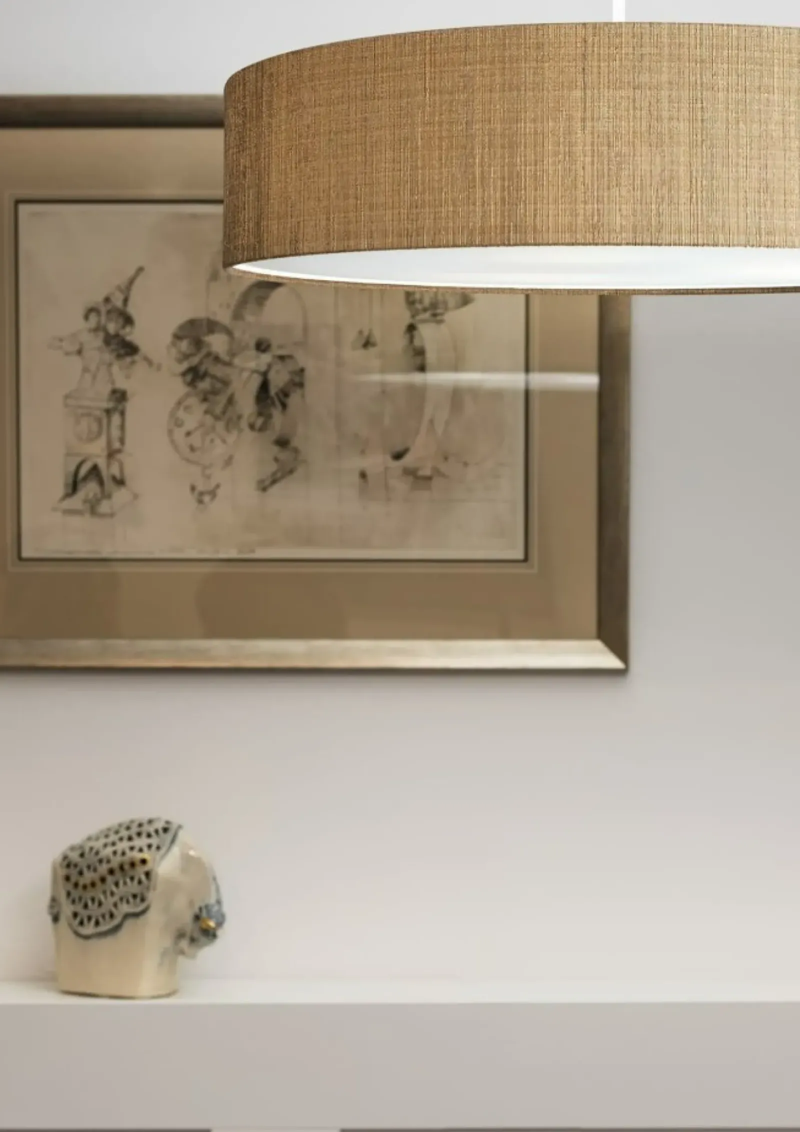 Sklep Kaja Niebanalna lampa wisząca ze m abażurem 8950 | Kaja Oświetlenie złoty Store