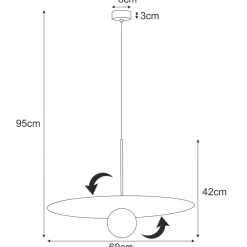 Sklep Kaja Niebanalna lampa wisząca z ruchomą tarczą K-5373 z serii SANTE Fashion