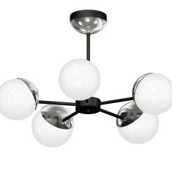 Sklep Kaja Niebanalna lampa wisząca z pięcioma kloszami MLP8882 z serii SFERA | Kaja Oświet chrom Cheap