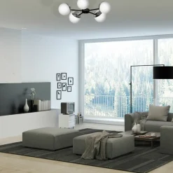 Sklep Kaja Niebanalna lampa wisząca z pięcioma kloszami MLP8882 z serii SFERA | Kaja Oświet chrom Cheap