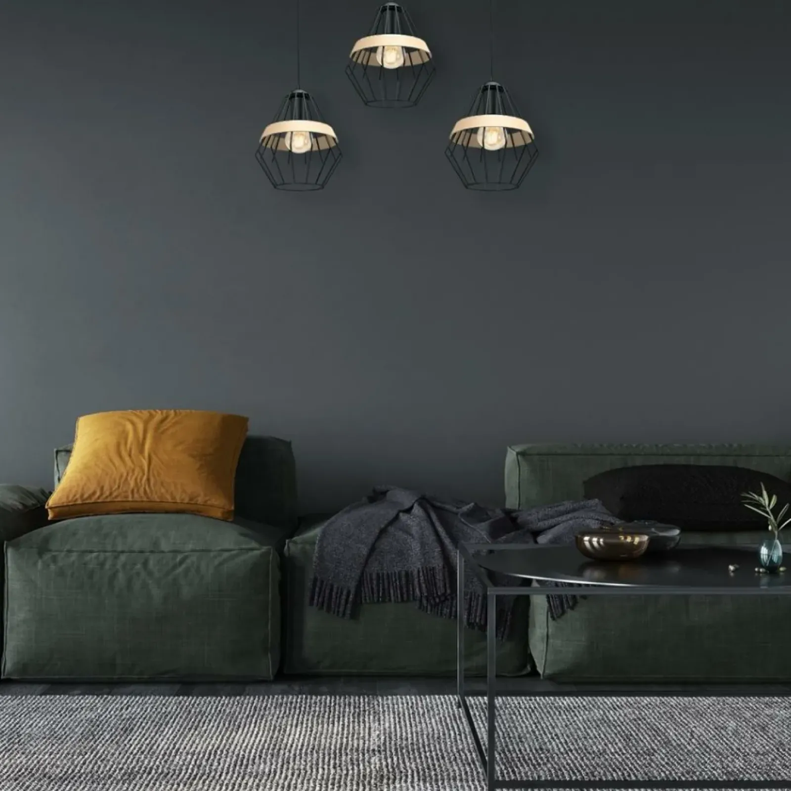 Sklep Kaja Niebanalna, potrójna lampa wisząca na listwie MLP5525 z serii CLIFF | Kaja Oświe Fashion