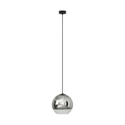 Sklep Kaja Niebanalna, szklana lampa wisząca z kloszem 7605 | Kaja Oświetlenie chrom Discount