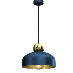 Sklep Kaja Niebiesko-złota lampa wisząca, ozdobna kula MLP7695 z serii HARALD | Kaja Oświet Shop