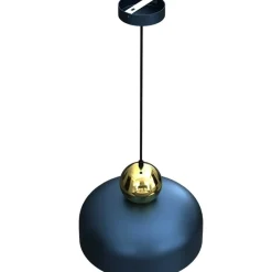 Sklep Kaja Niebiesko-złota lampa wisząca, ozdobna kula MLP7695 z serii HARALD | Kaja Oświet Shop