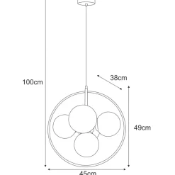Sklep Kaja Niepowtarzalna lampa wisząca w kolorze bieli i czerni K-3838 seria GEO Outlet